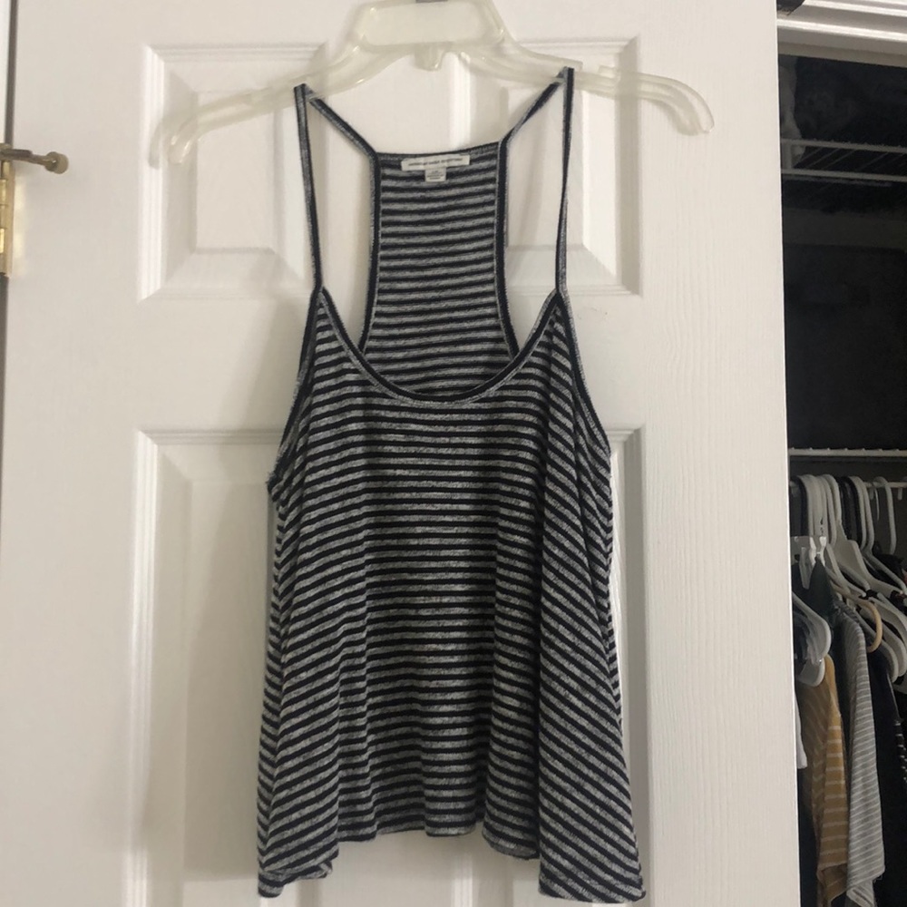Gray striped tank